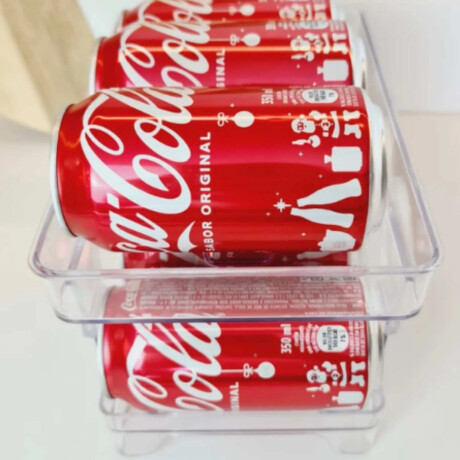 Organizador Dispensador Diamond Estantería Plástico 6 Latas Transparente