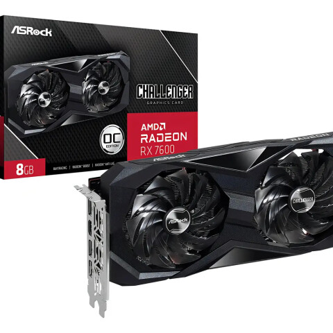 Tarjeta De Video Asrock Radeon Rx 7600 Challenger Oc 8gb Gddr6 TARJETA VIDEO ASROCK RX7600 CHALLENGER 8