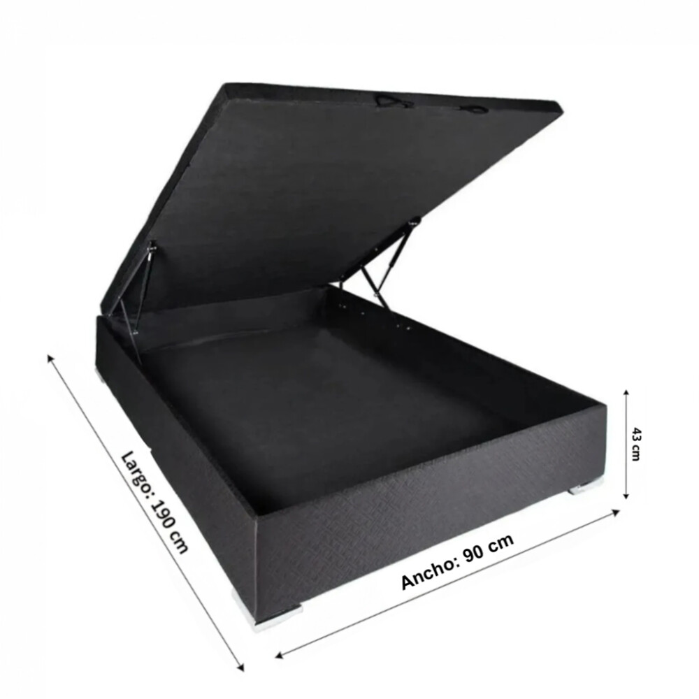 BOX BAÚL 1 PLAZA BASE DE SOMMIER GUARDARROPA CAMA BOX BAÚL 1 PLAZA BASE DE SOMMIER GUARDARROPA CAMA