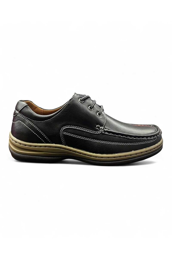 ZAPATO ACORDONADO MODA ITALIANA Negro