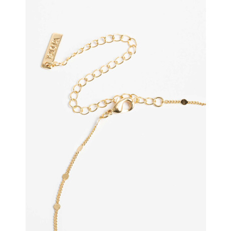 Collar Luna Con Cubic Zirconia Dorado