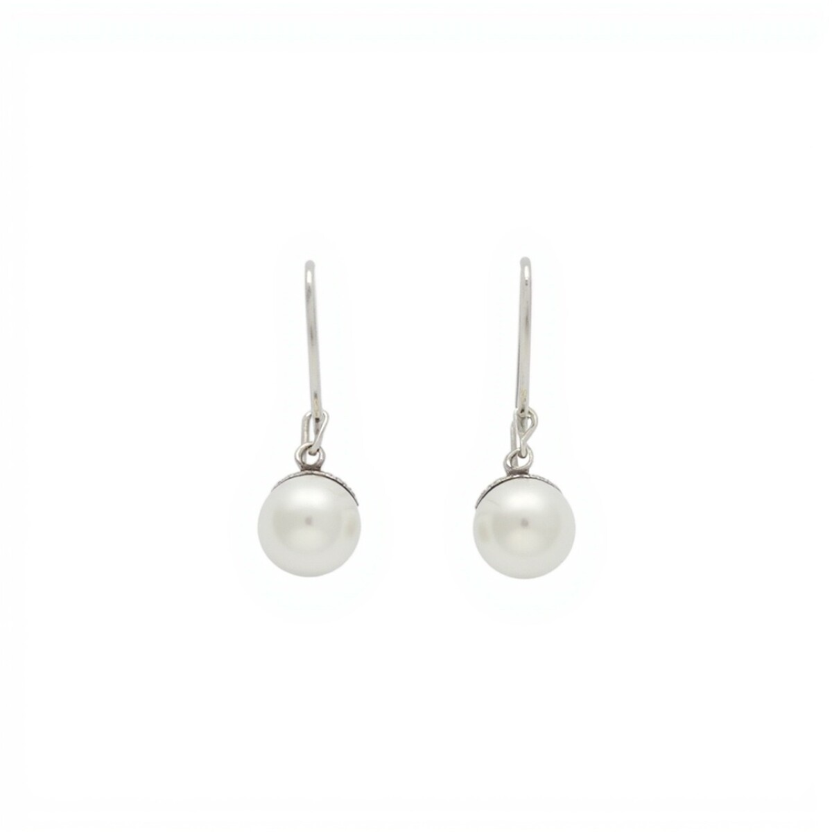 Caravanas Colgantes Perlas españolas-Plata 925-Con Perla-CA3210 - conperla 