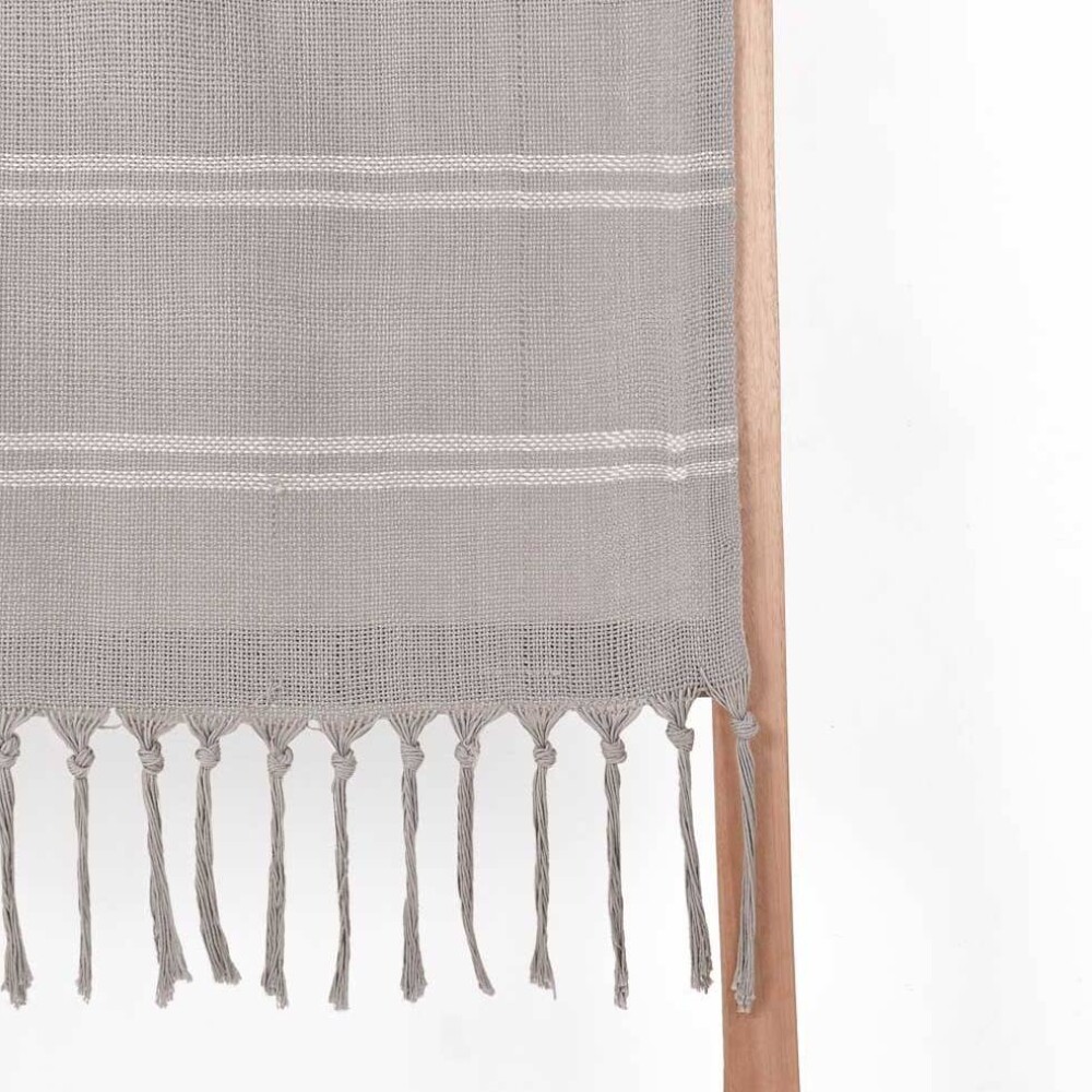 Manta Artesanal Tajy - 118x130 - Pilar Beige/Crudo