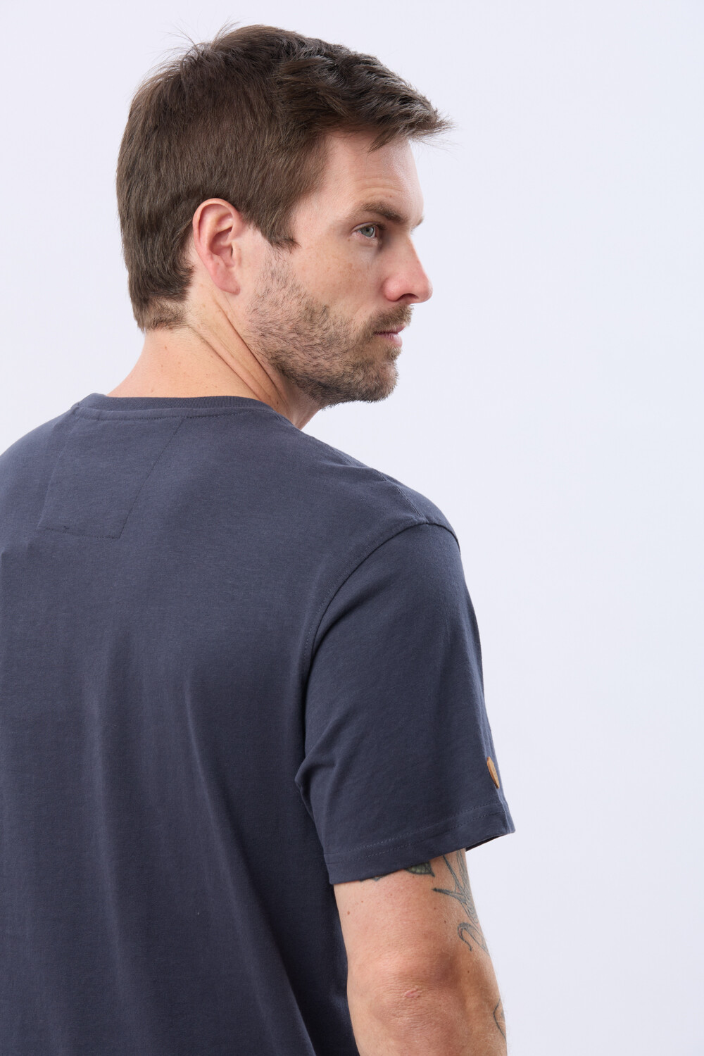 REMERA ESTAMPADA DE ALGODÓN Azul