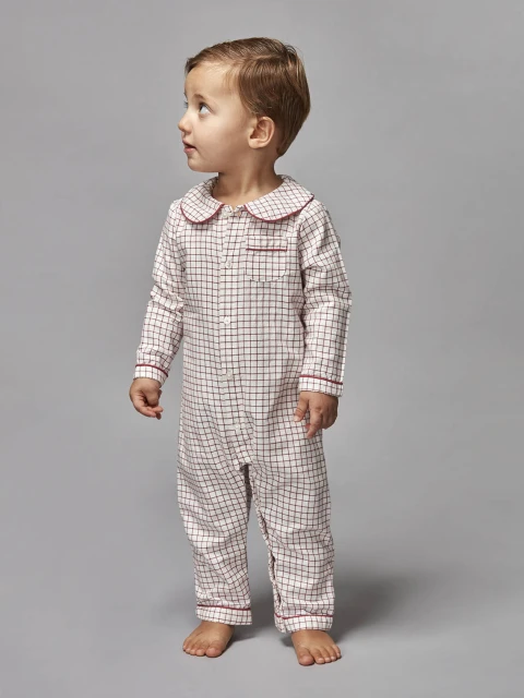 Pijama Cuadros Cereza