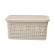 Caja simil rattan 2,5lts. (23x15,5x11cm) BEIGE