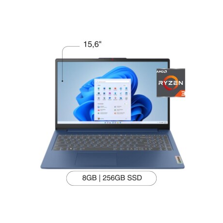 Notebook LENOVO IP Slim 3 15.6' FHD 256GB / 8GB RAM R3-7320U W11 - Blue Notebook LENOVO IP Slim 3 15.6' FHD 256GB / 8GB RAM R3-7320U W11 - Blue