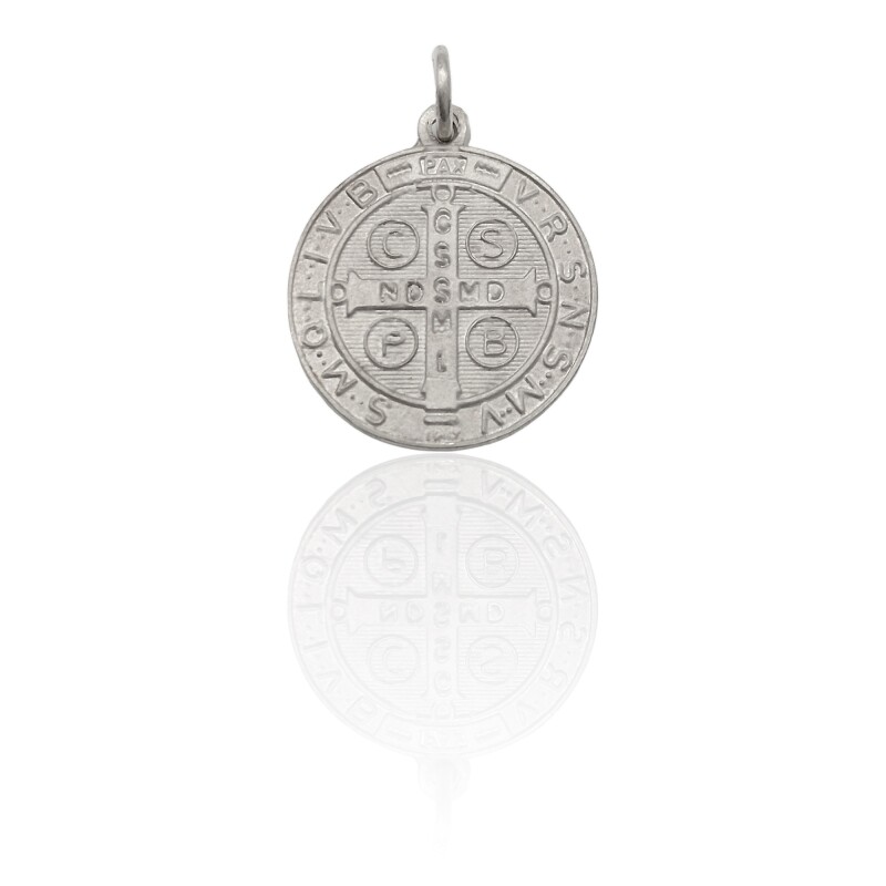 Dije Medalla San Benito-Plata 925-Sin piedra-CP3141 Sinpiedra