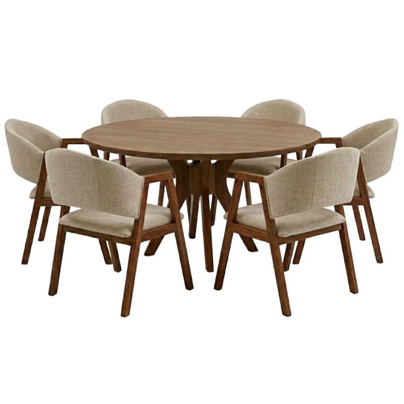 JUEGO COMEDOR NEW TIMBA/SE/6 - BEIGE 305531 (CD) Unica