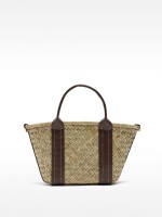 Bolso Tote De Rafia marron