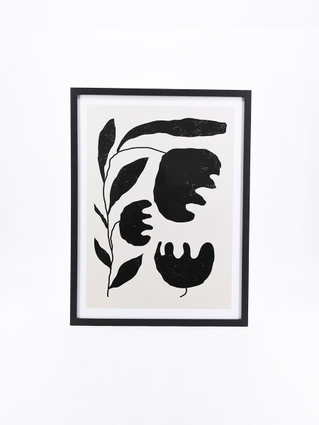 CUADRO BLACK FLOWER ESTAMPADO 1