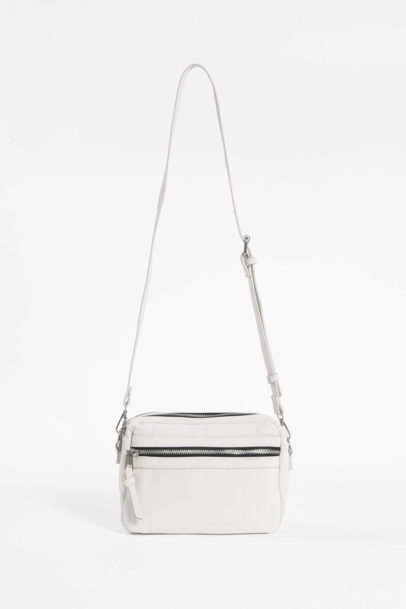 Bandolera bolsillo pespunte crudo