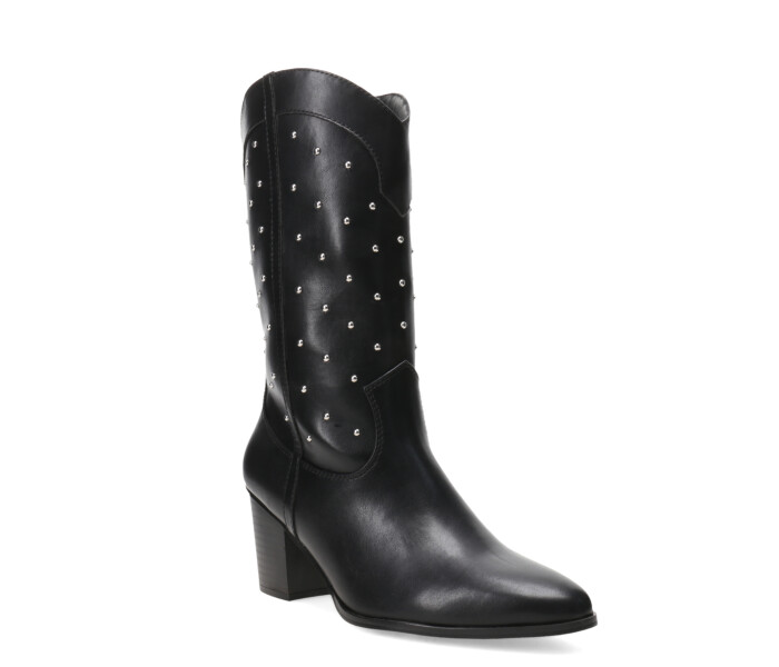 Botas de Mujer Miss Carol TAOS de caña alta con tachas Negro