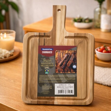 TABLA TECA C/MANGO 40X23X1.9CM TRAMONTINA TABLA TECA C/MANGO 40X23X1.9CM TRAMONTINA