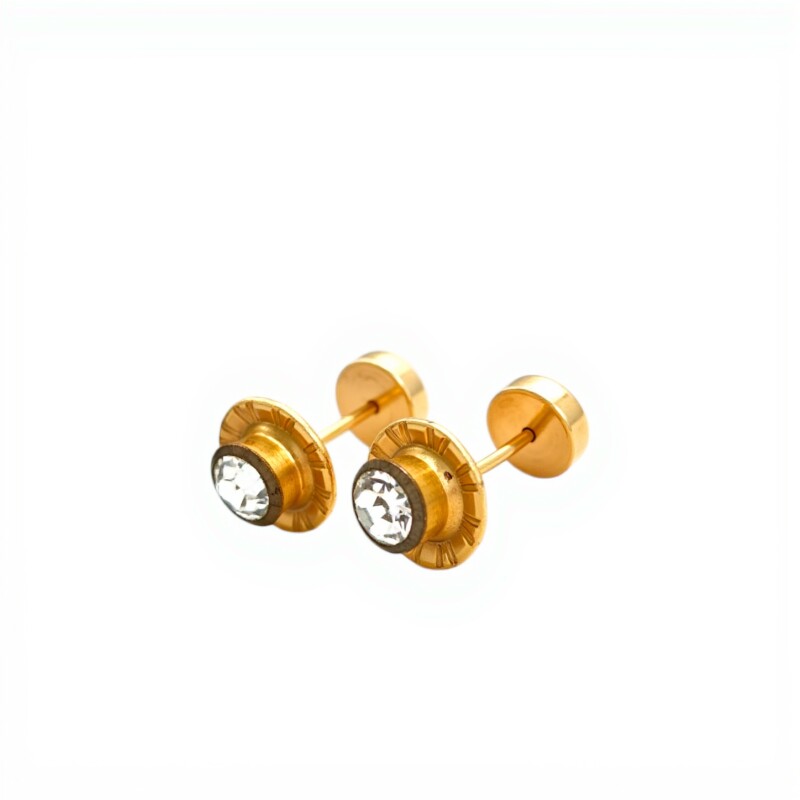 Abridores Zirconia blanca-Oro Bajo-Zirconia blanca-AB8053 conpiedra