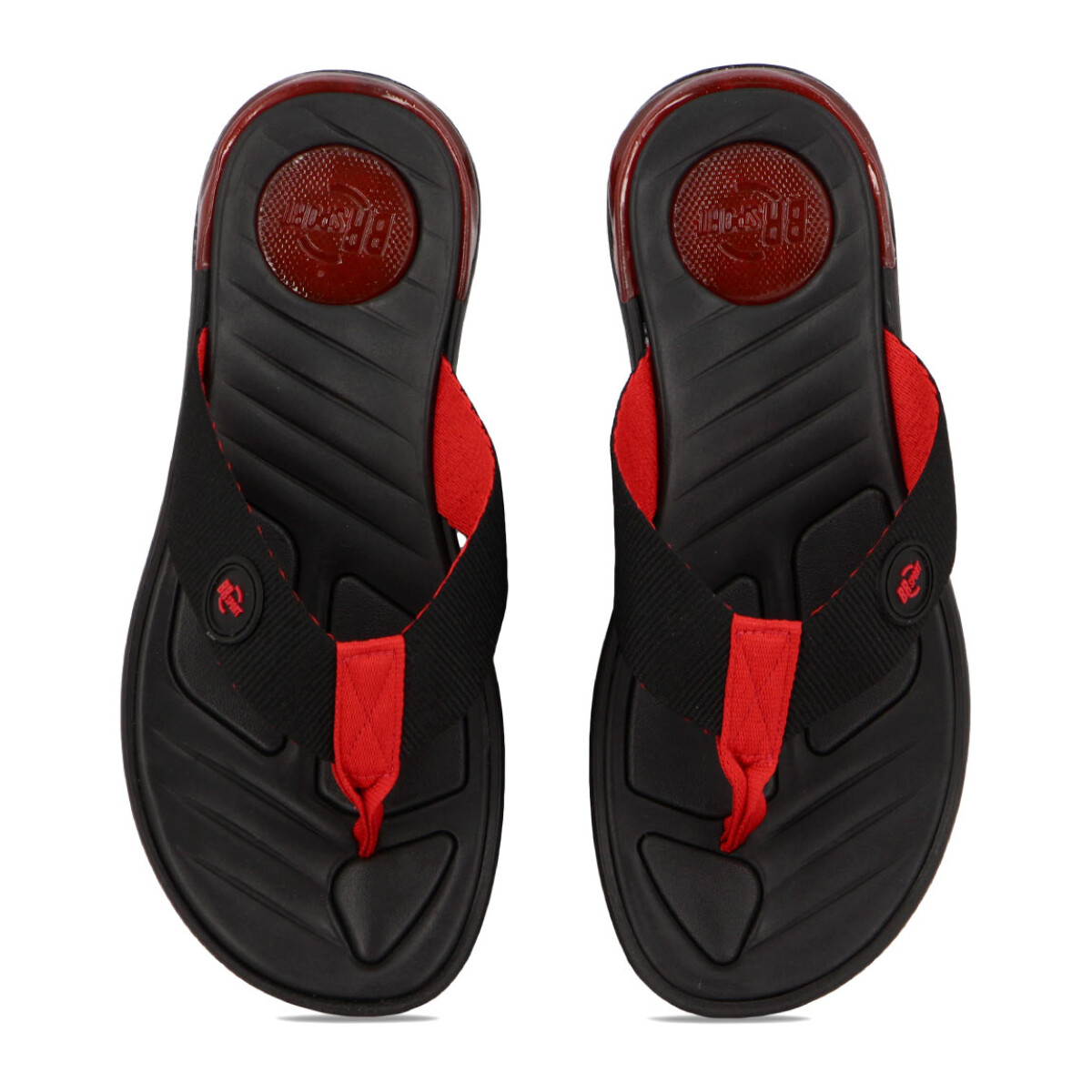 Chanclas Hombre Br Sport - Negro-rojo 