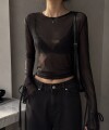 Remera print microtul negro