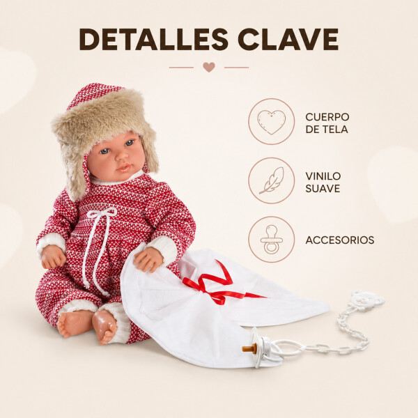 Muñeca Llorens Bebe Recién Nacido Lloron Invierno Niñas Muñeca Llorens Bebe Recién Nacido Lloron Invierno Niñas