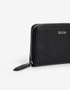 Billetera Zip Round Billetera Con Cierre Cremallera - Negro