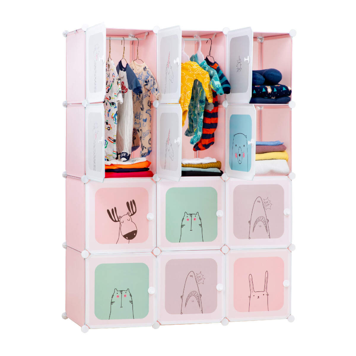 Armario Organizador Plastico 12 Cubos Infantil Armable 