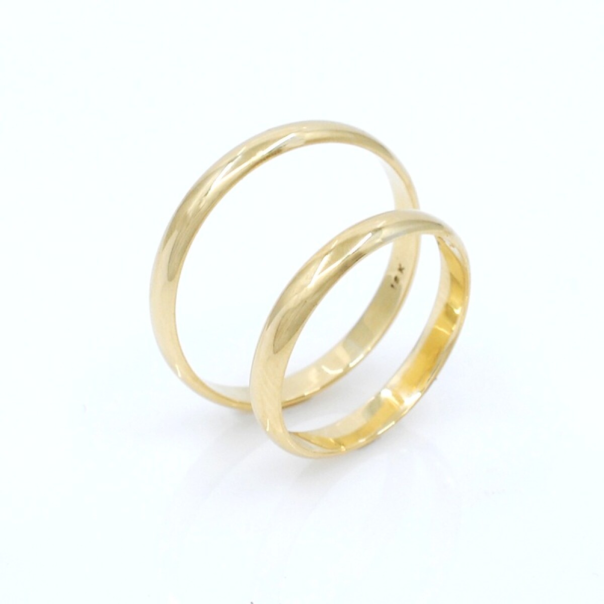 Par de alianzas oro 18k amarillo bombé clásico 3 mm 