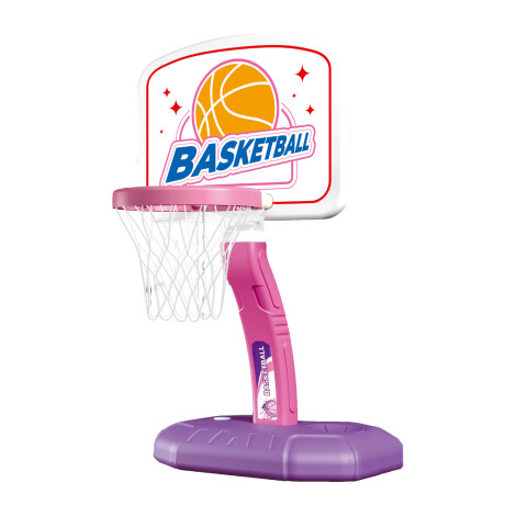 Aro De Básquet Infantil Para Piscina 2 Alturas 74cm y 112cm Rosa