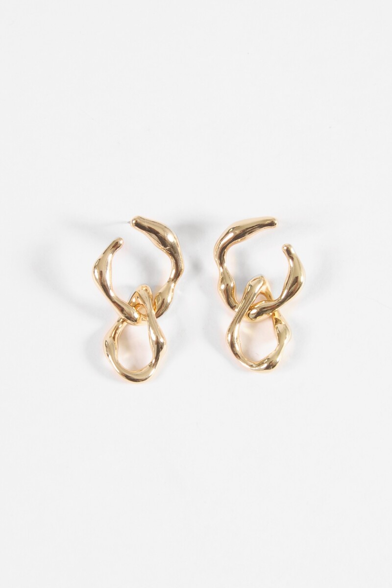 Aros doble irregular dorado