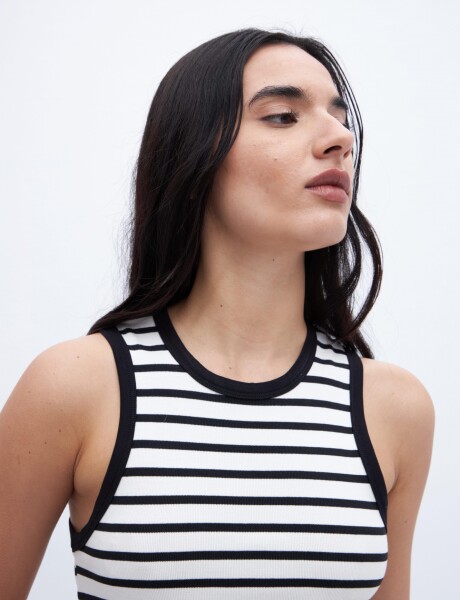 Musculosa Vita Rayas negra