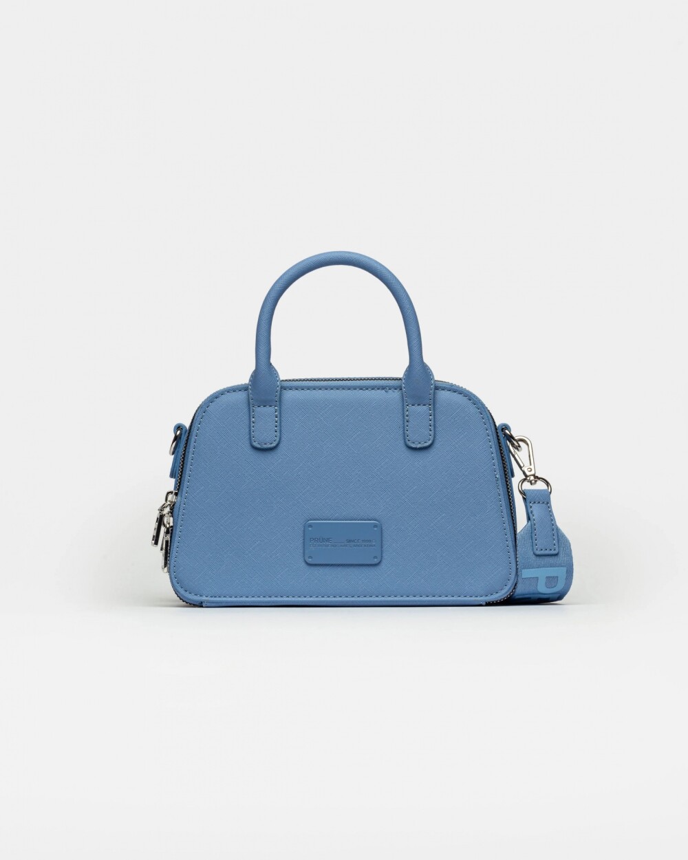 Cartera de mano New Penny en efecto cuero saffiano Coast Blue