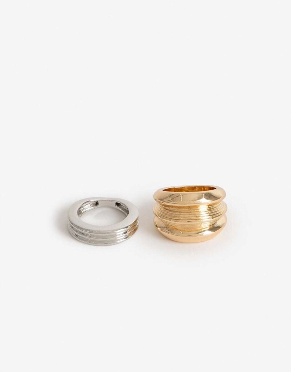 Anillo Set Metal - Dorado 