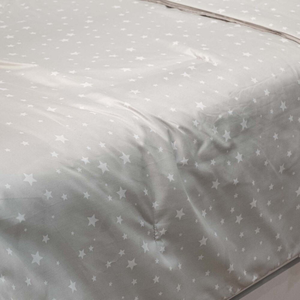 CUBRECAMA FIBRA-SUAVE GRIS KIDS ESTRELLA, GRIS