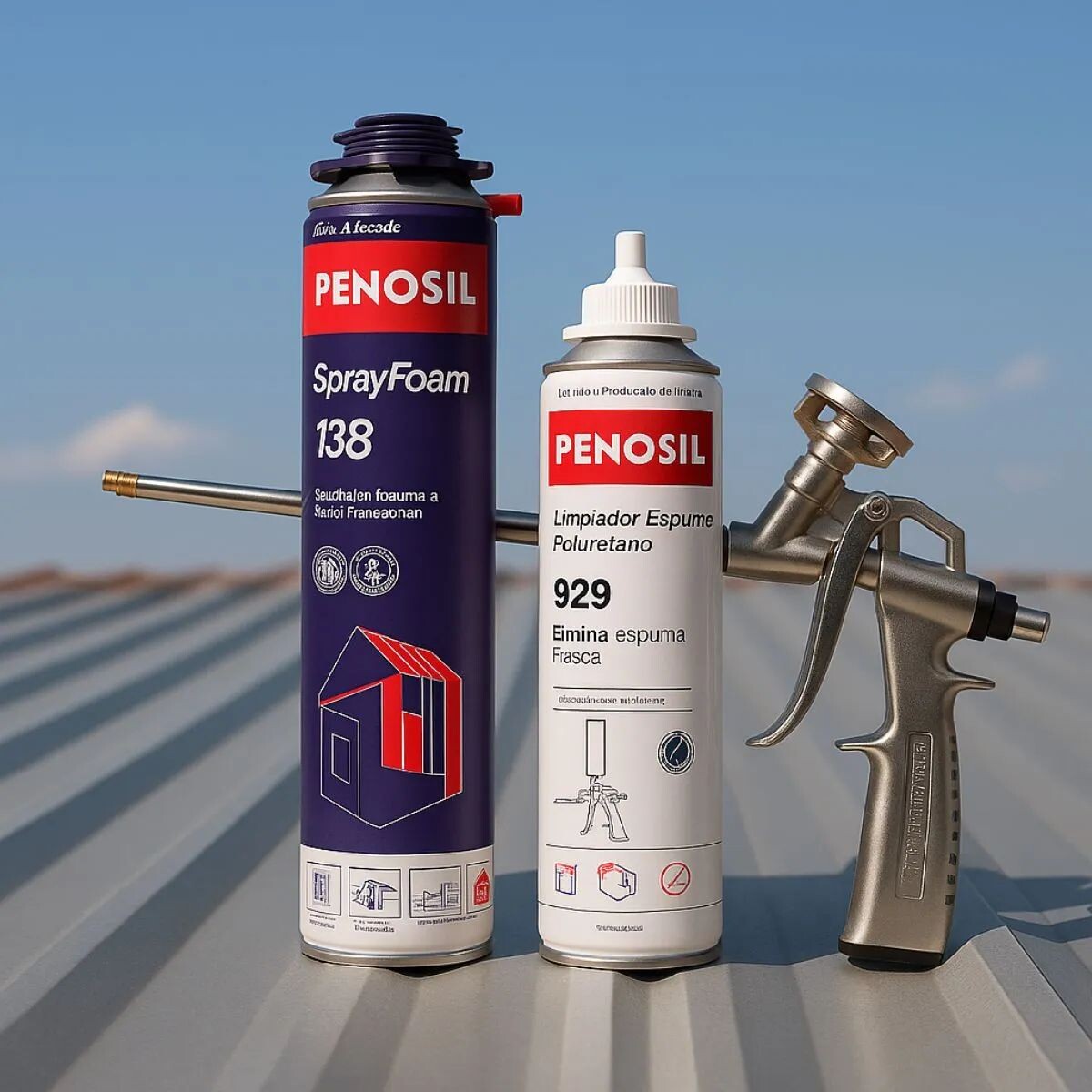 Kit Espuma Proyectable Penosil + Pistola + Limpiador 