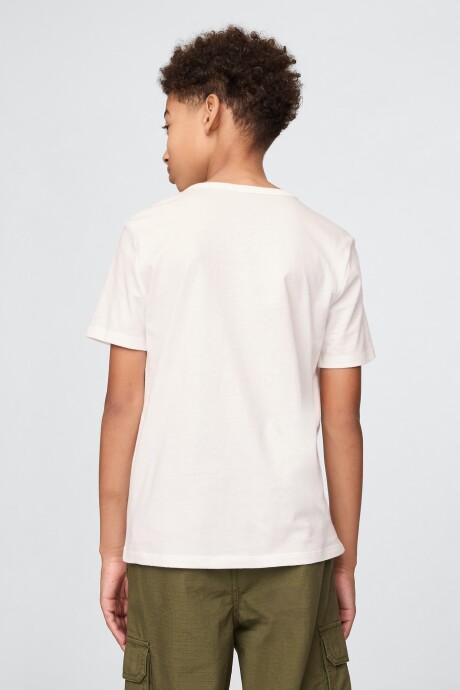 Remera Logo Gap Niño New Off White
