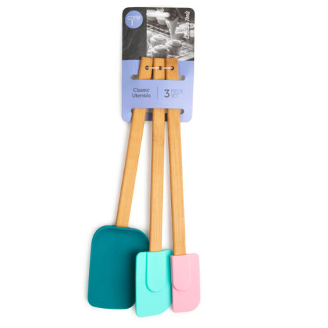 Set utensilios de bamboo y silicona Core Home Set utensilios de bamboo y silicona Core Home