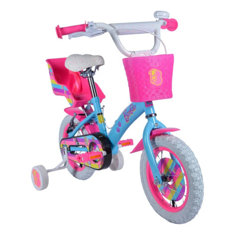 Bicicleta Mattel Barbie Rodado 12 Celeste