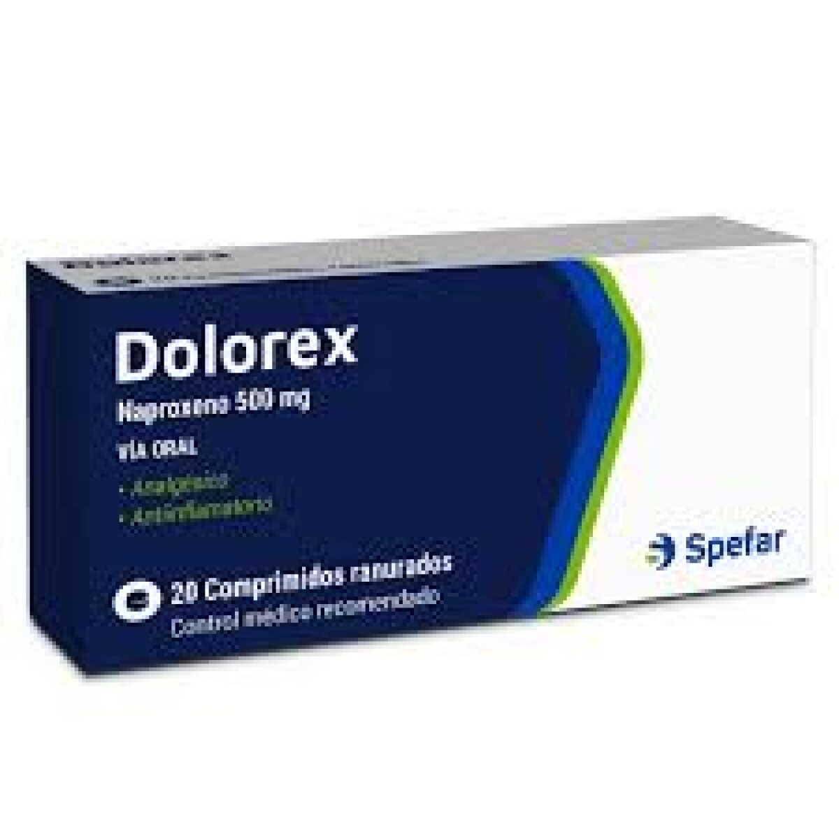 Dolorex 500 mg 20 Comprimidos | Alivio de Dolor Moderado a Intenso 