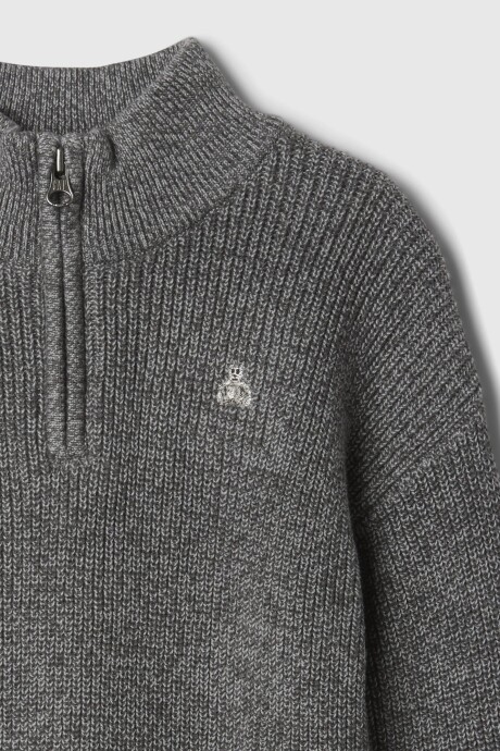 Buzo Medio Cierre Toddler Niño Charcoal