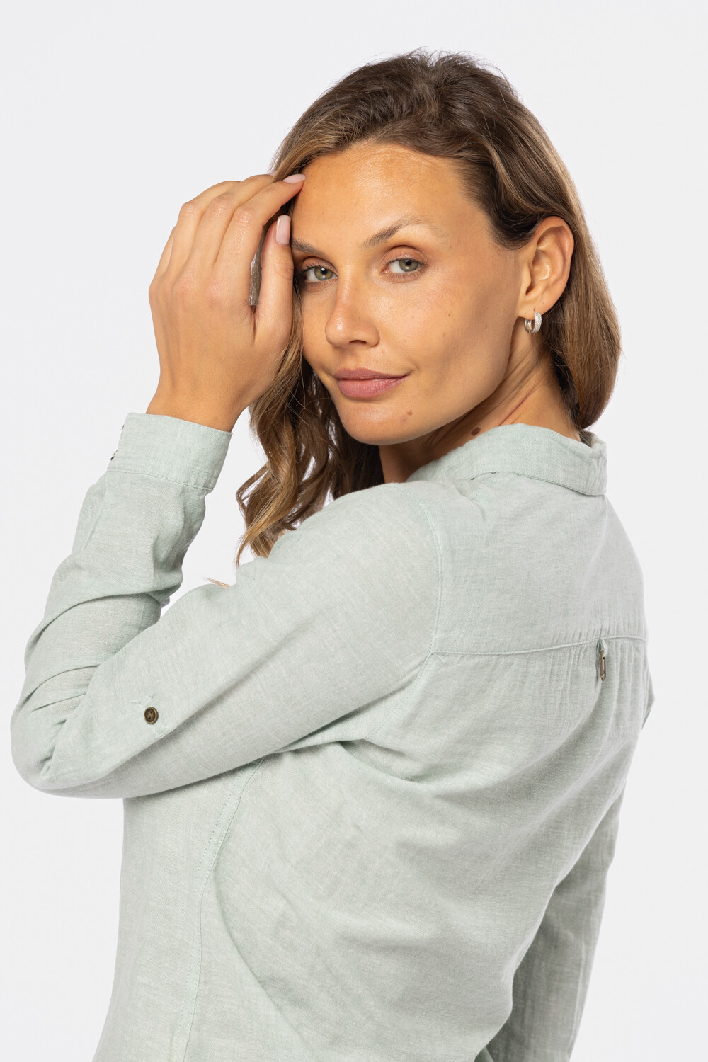 CAMISA DE LINO Verde