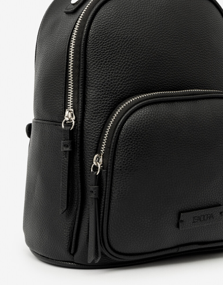 Mochilas Urbanas Basicos Mochila Con Bolsillo - Negro