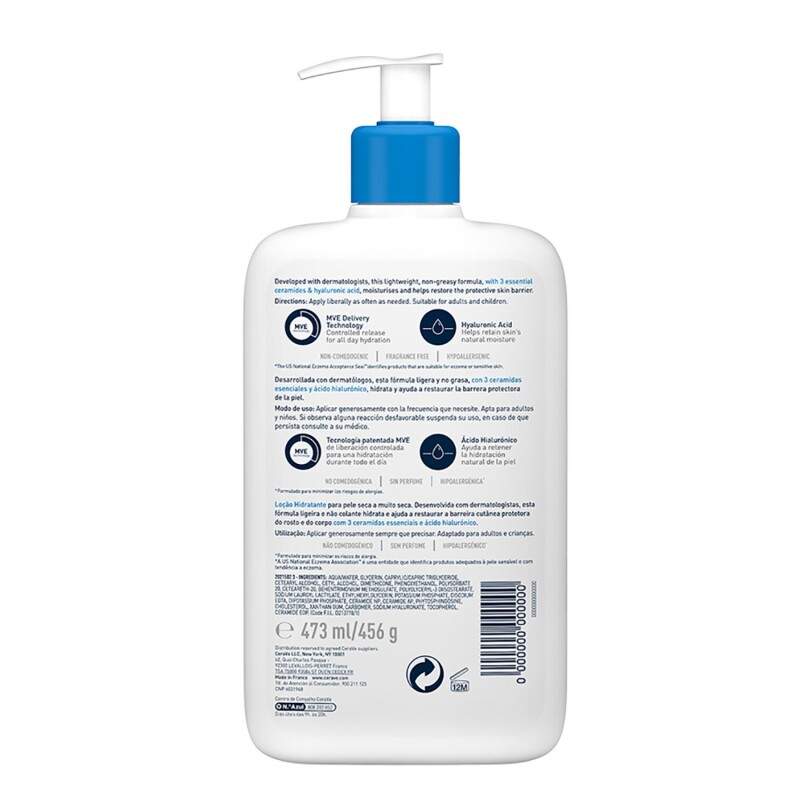 Loción Hidratante Corporal CeraVe 473ml Loción Hidratante Corporal CeraVe 473ml