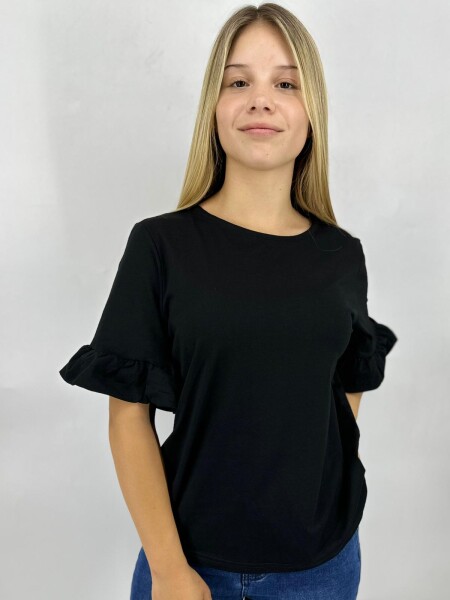 T-SHIRT SLOWLY S2404 NEGRO