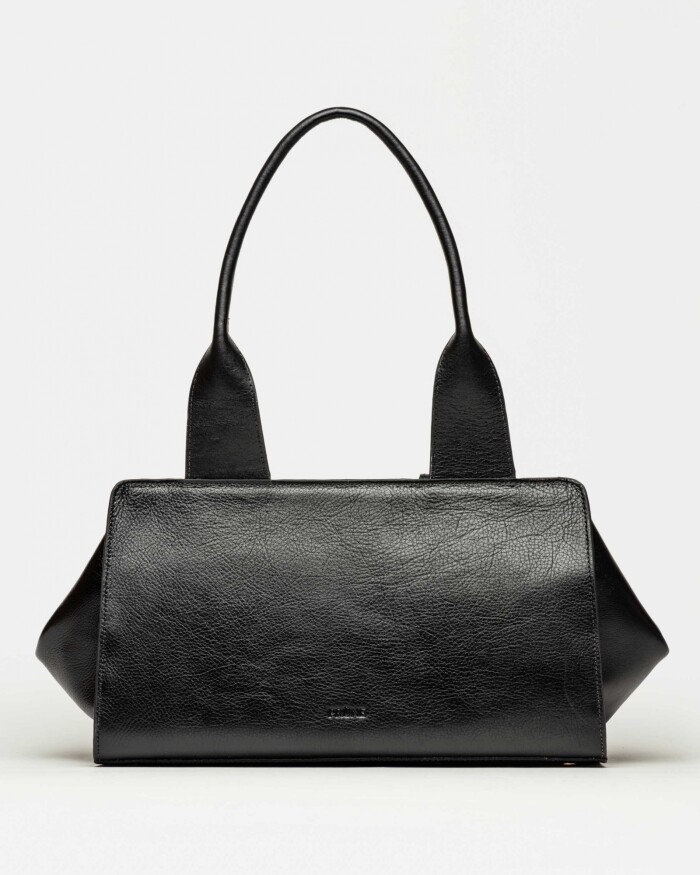 Bolso Mila en cuero liso Negro