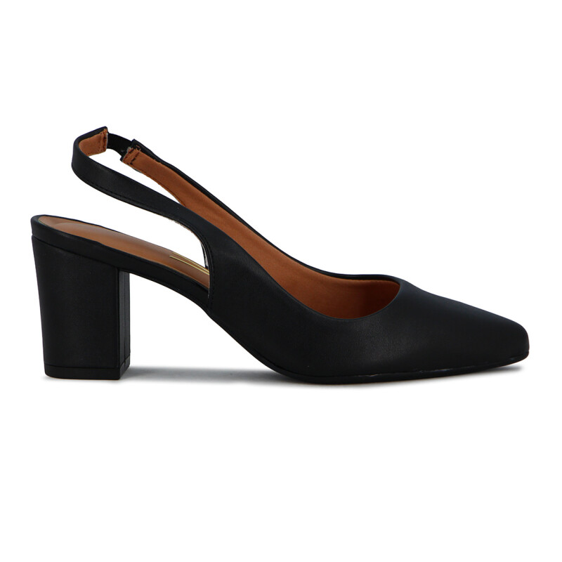 Vizzano Zapato Clasico Dama Taco Bajo Cuadrado C/ Pulsera Negro