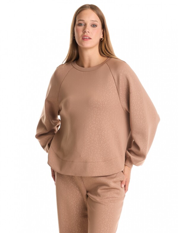 Buzo Comfy Print TOSTADO