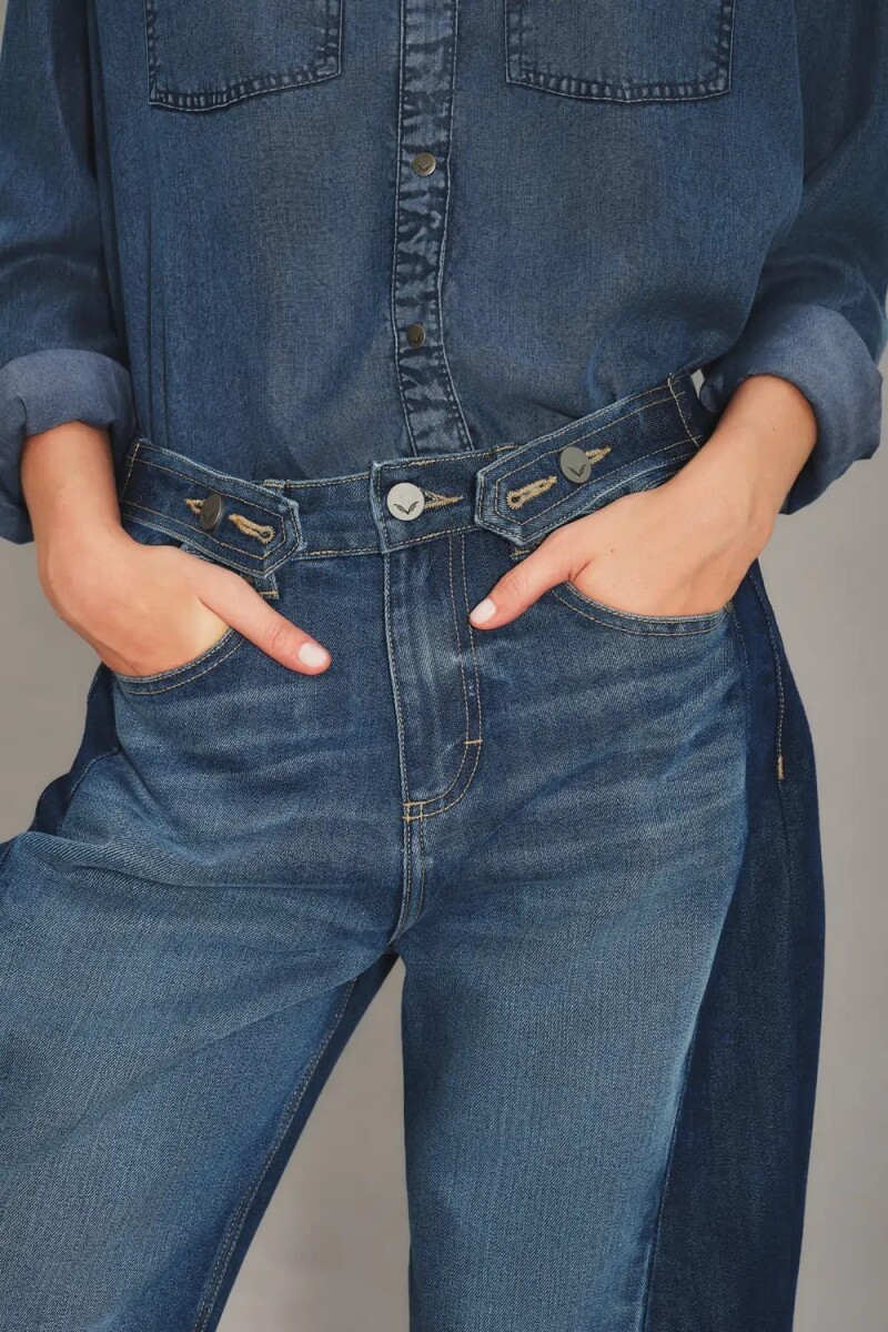 Jean Barrel Mick Blue Azul