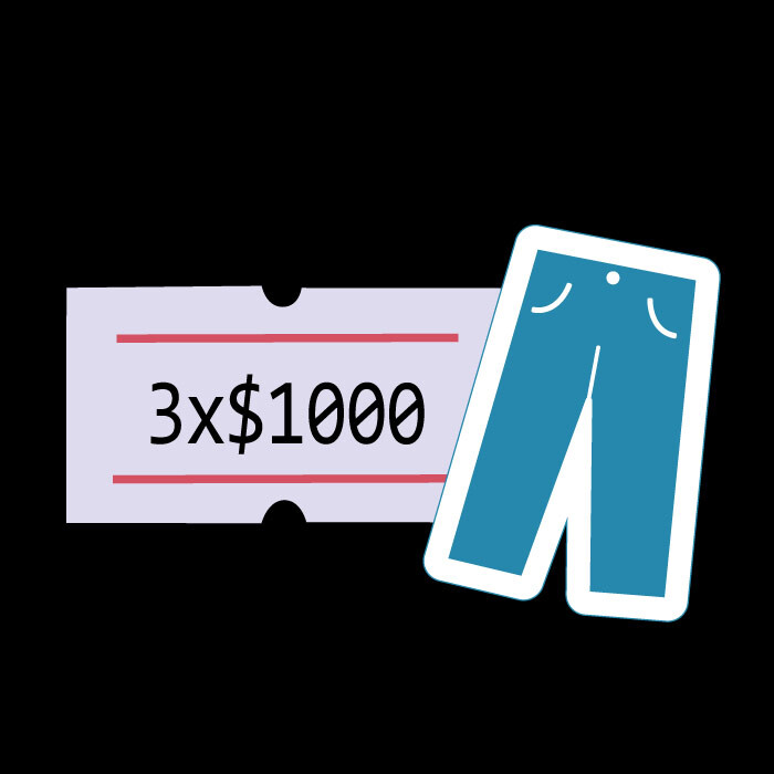 3x$1000