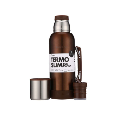 Termo Slim 750Ml. Con Base Silicona Copper