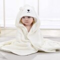 Toalla De Bebe Con Capucha Animales 80x80cm Blanco