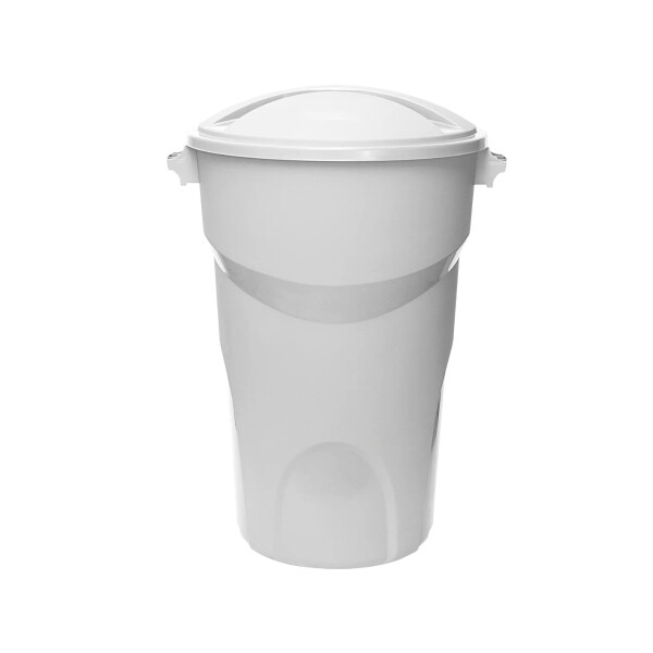 TARRO DE RESIDUOS CON TAPA 150 LT BLANCO BLANCO