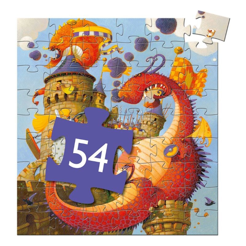 PUZZLE54 Puzzle 40x37cm 54 Pcs 5+ Djeco - Dragón